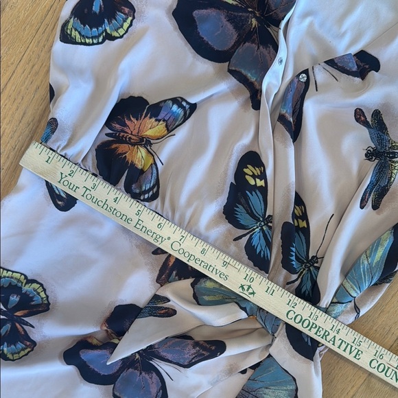 G by Guiliana Butterfly Print Wrap Dress women size medium - Picture 10 of 16